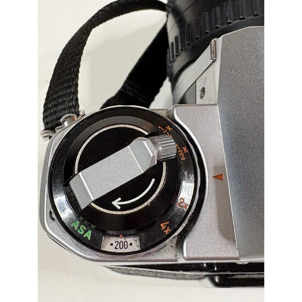 Pentax MX Black 35mm SLR Film Camera W/ 2.8 Telephoto Lens Pentax K Mount & Case